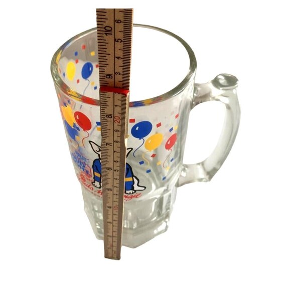 Large Spuds Mackenzie glass beer stein vintage pre-owned - Picture 4 of 5